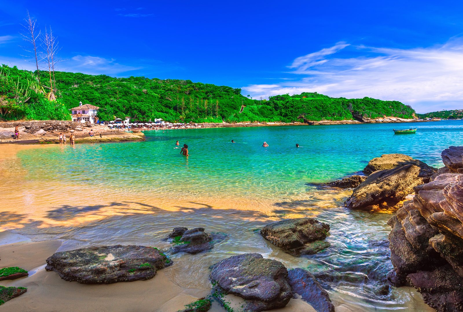 Azeda beach in Búzios, a small cove with clear water